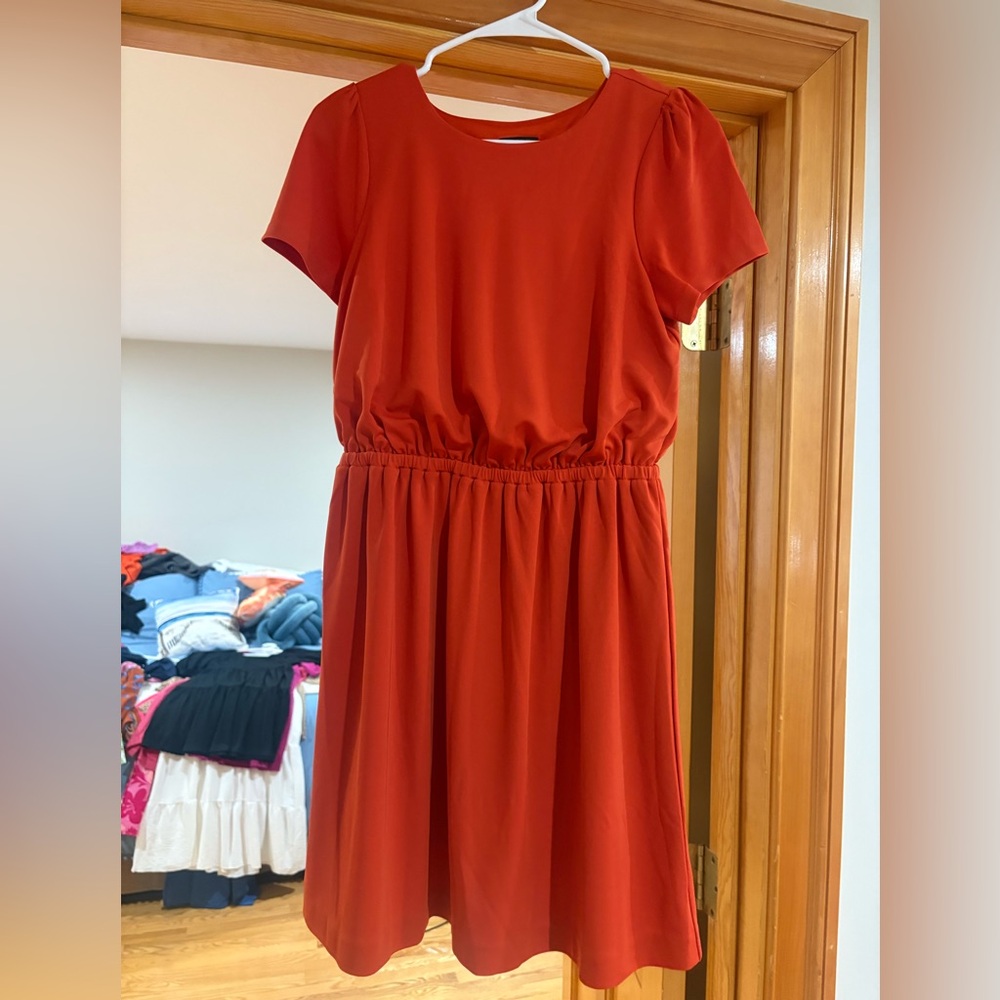 Ann Taylor Vibrant Orange Mini Dress